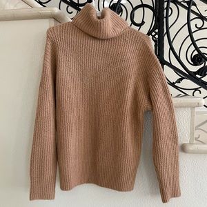 Camel Turtleneck Sweater